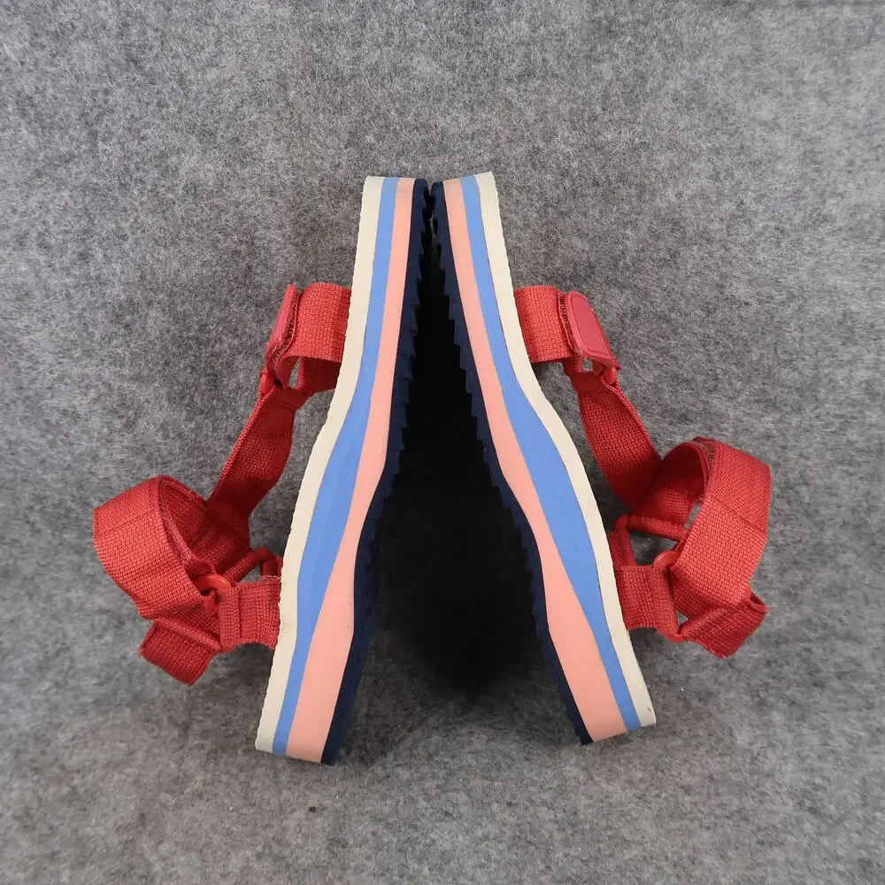 Zara Shoes Kids 33 Sport Sandals Platform Adjustable Straps Platform Red Pink